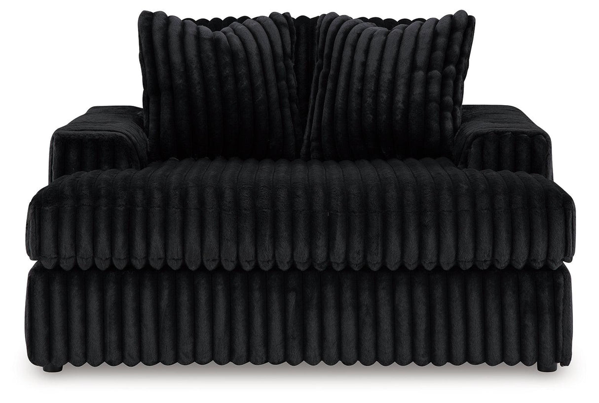 Midnight-Madness Onyx Oversized Chaise by Ashley at Eve Furniture