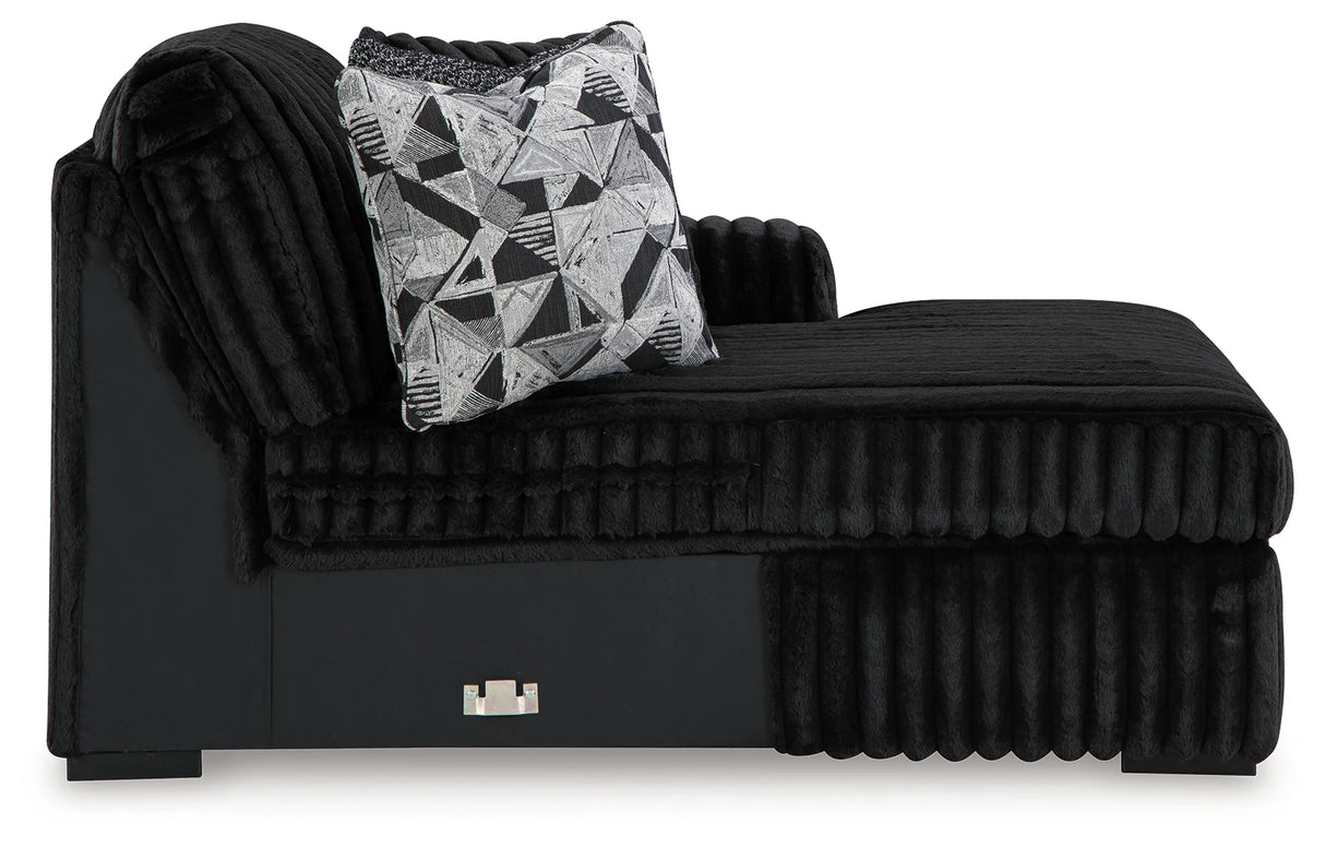 Midnight-Madness Onyx Super Chaise and Oversized Chaise by Ashley at Eve Furniture