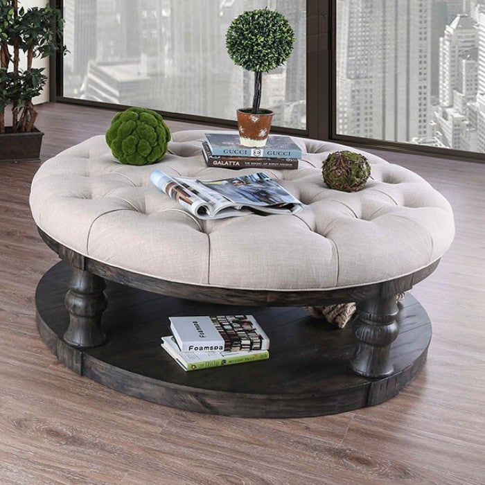 Mika Antique Gray Coffee Table by Furniture of America at Eve Furniture