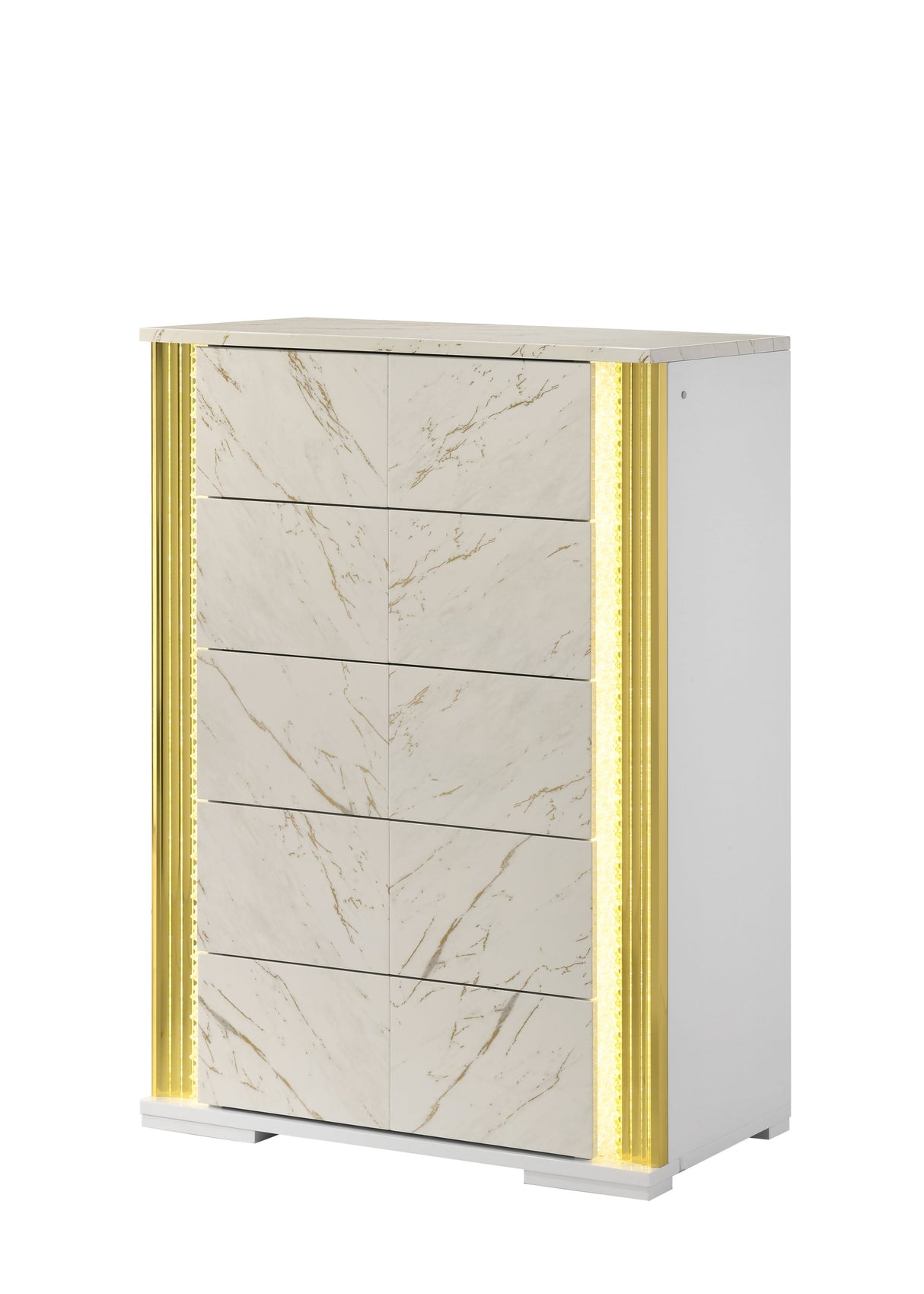 Mika Ultra-Modern Luminous White Bedroom Set by New Era Innovations at Eve Furniture