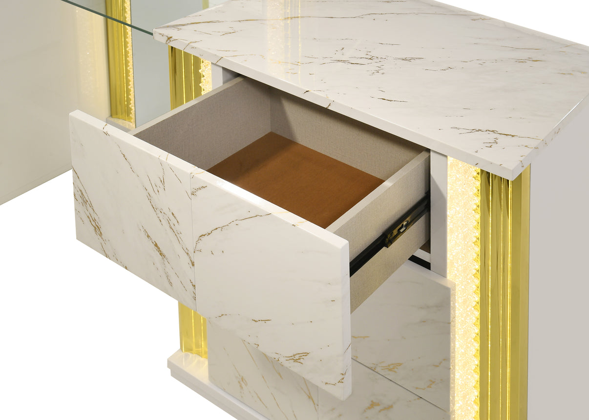 Mika White Vanity Set by New Era Innovations at Eve Furniture