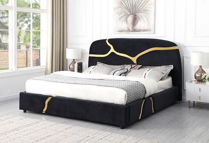 Milan Black King Platform Bed by New Era Innovations at Eve Furniture