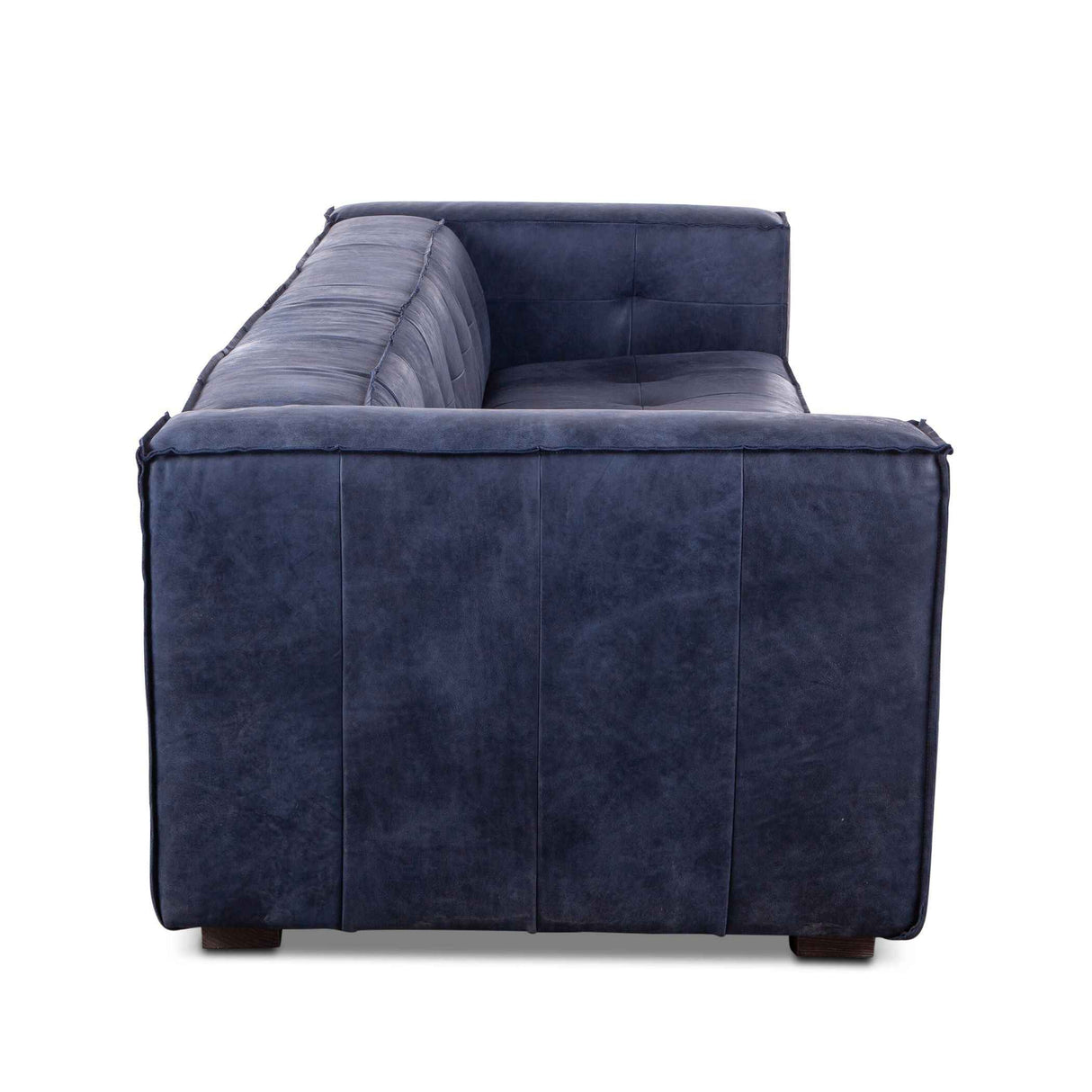 Milano 106" Sofa in Italian Blue Top Grain Leather by Home Trends & Design at Eve Furniture