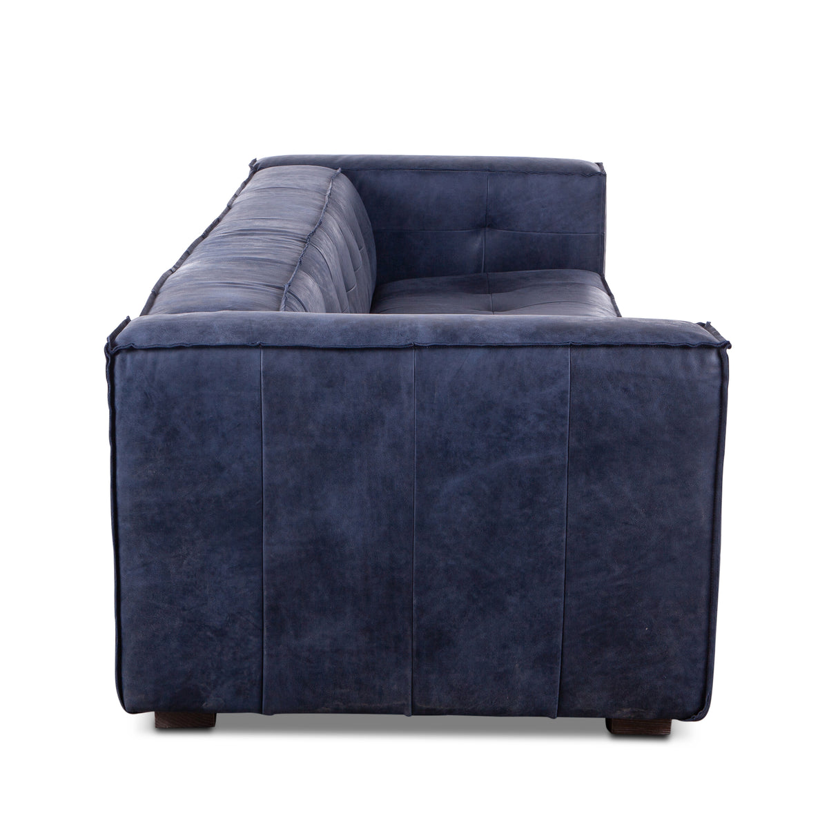 Milano 106" Sofa in Italian Blue Top Grain Leather by Home Trends & Design at Eve Furniture
