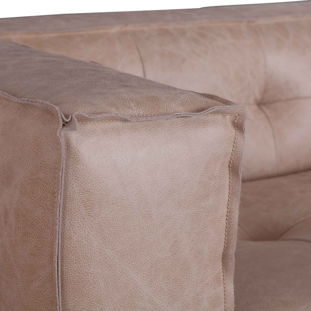 Milano 106" Sofa in Vintage Cream Top Grain Leather by Home Trends & Design at Eve Furniture