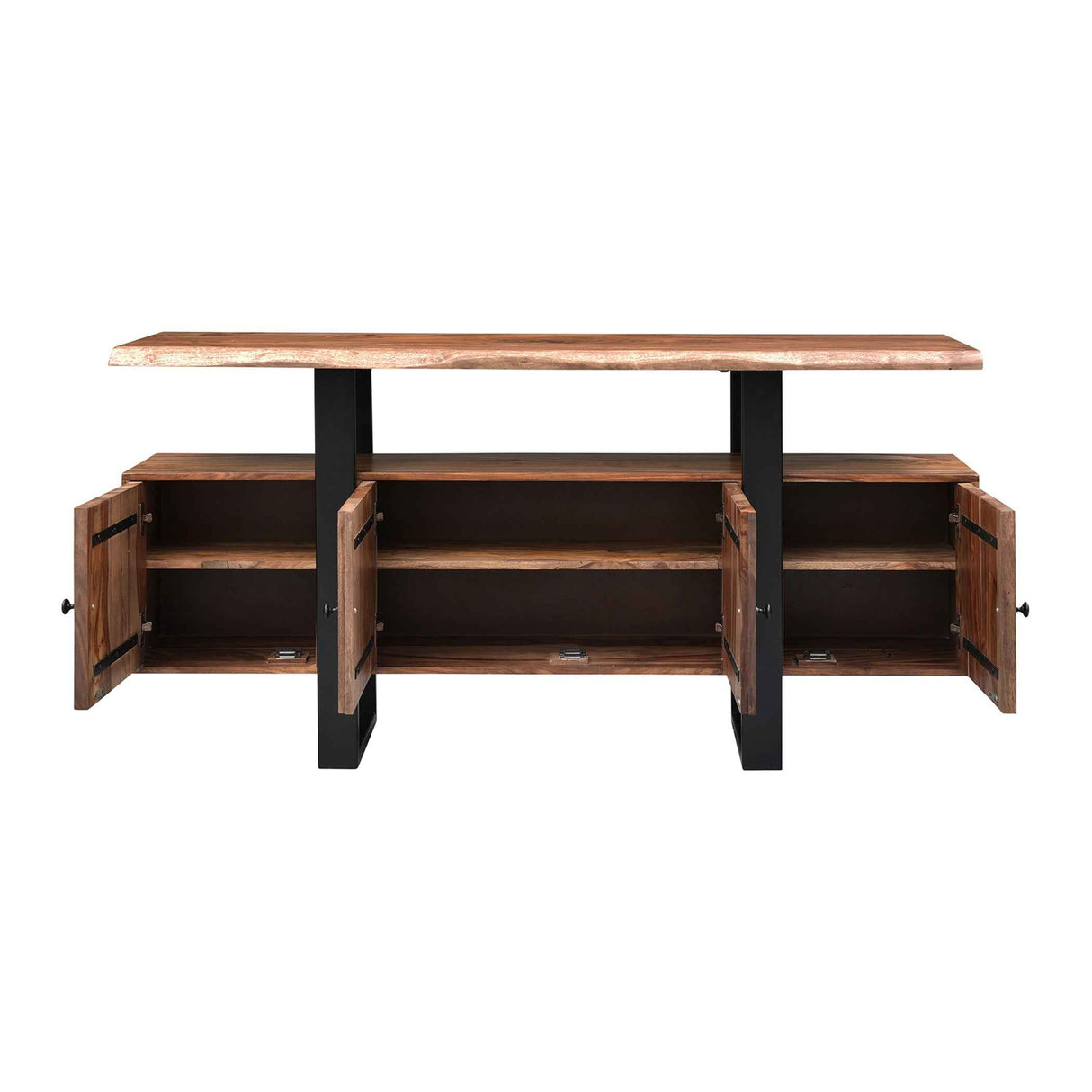 Miles 63" Live Edge Top Media Cabinet in Brownstone by Home Trends & Design at Eve Furniture