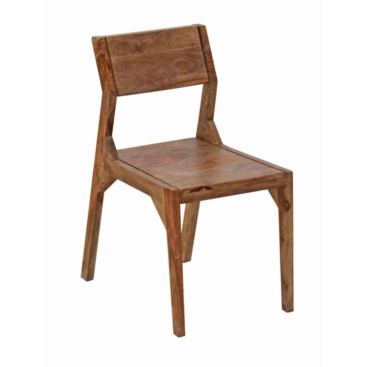 Miles Arlo Wood Dining Chair with Slanted Back in Brownstone, Set of 2 by Home Trends & Design at Eve Furniture