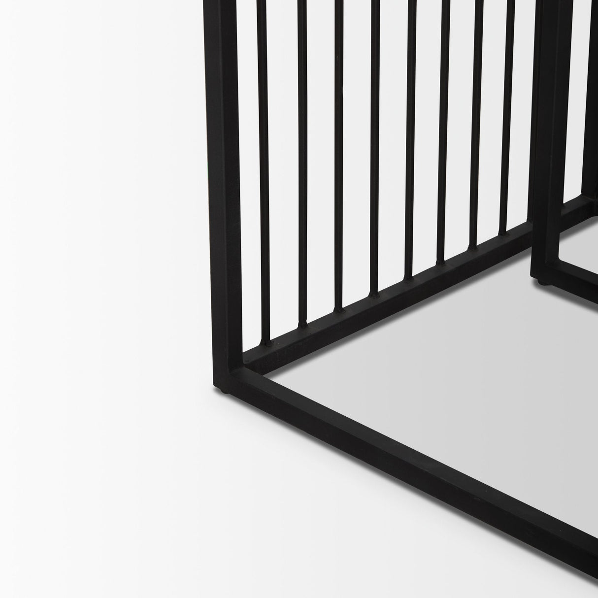 Miles Black Metal w/ Light Wood Nesting End/Side Table by Mercana at Eve Furniture