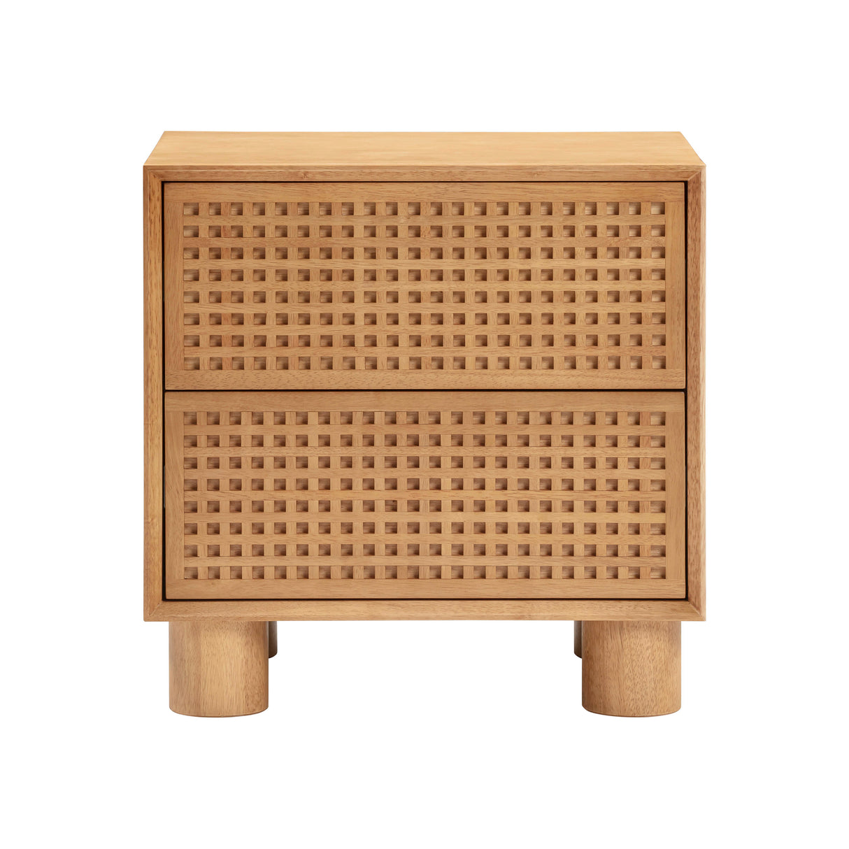 Miles Natural Wood 2-Drawer Nightstand by TOV Furniture at Eve Furniture