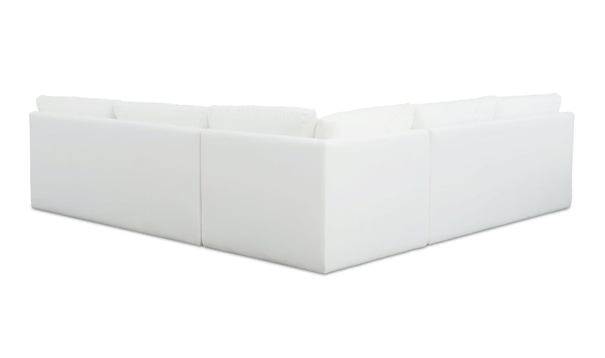 Miles Outdoor Modular 3 Piece White by Moe's Home at Eve Furniture