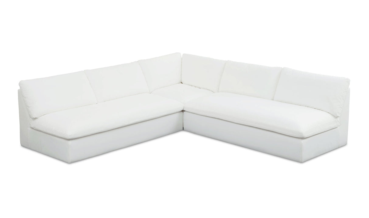 Miles Outdoor Modular 3 Piece White by Moe's Home at Eve Furniture
