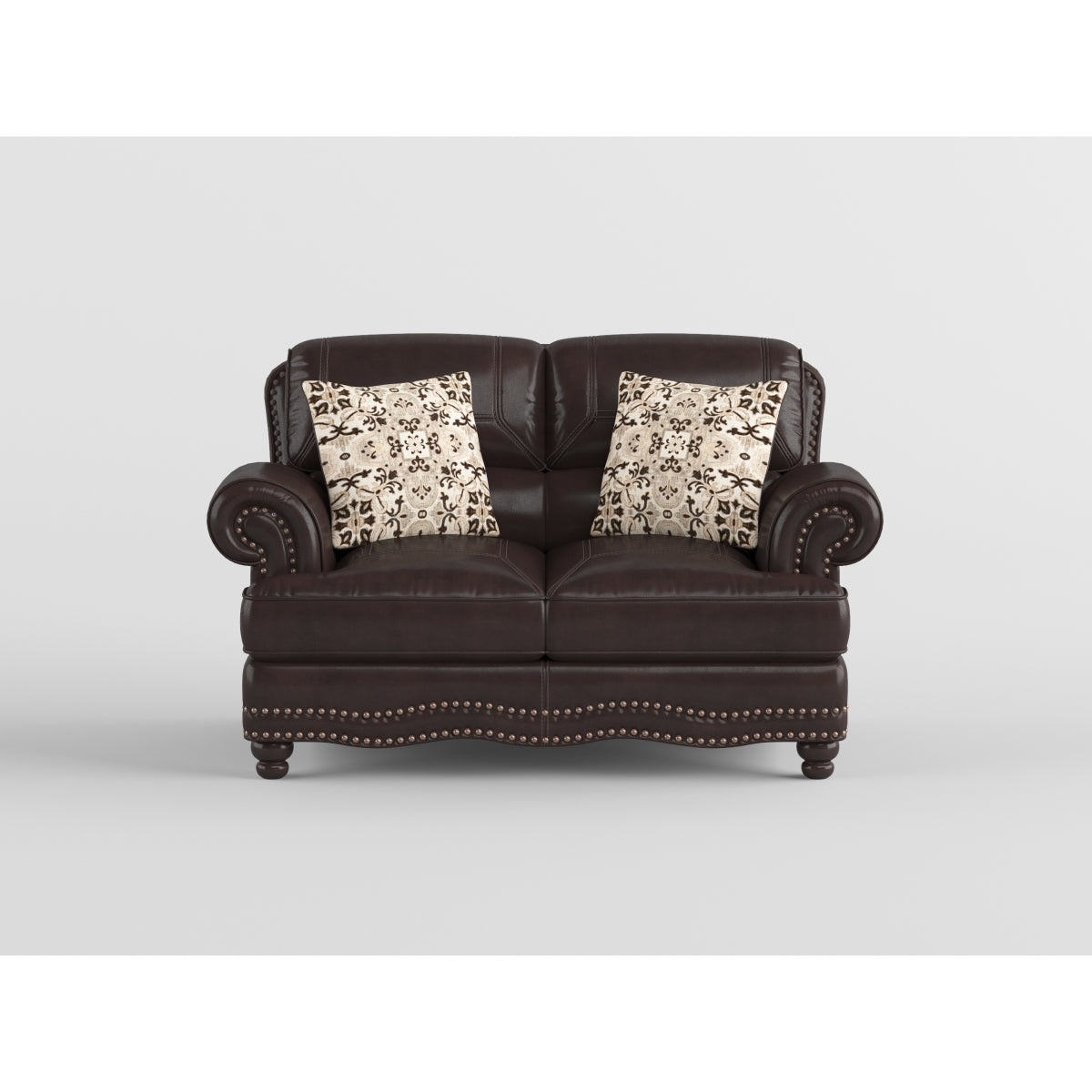 Milford Brown Loveseat by Homelegance at Eve Furniture
