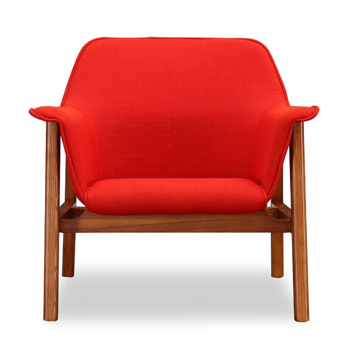 Miller Accent Chair in Burnt Orange and Walnut by Manhattan Comfort at Eve Furniture