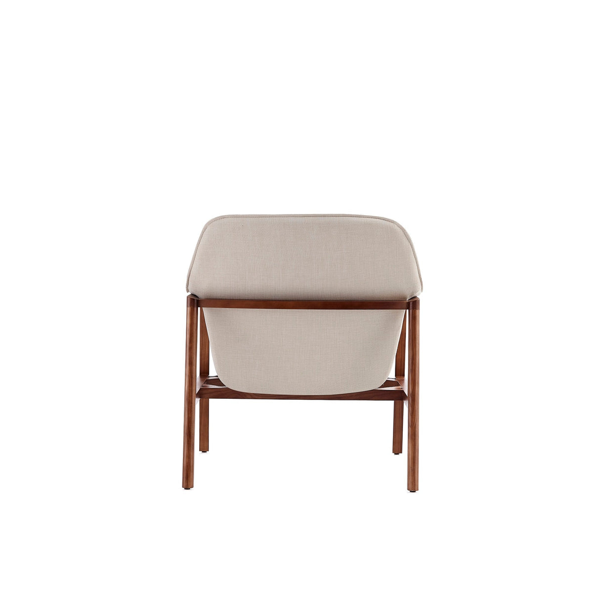 Miller Accent Chair in Cream and Walnut by Manhattan Comfort at Eve Furniture