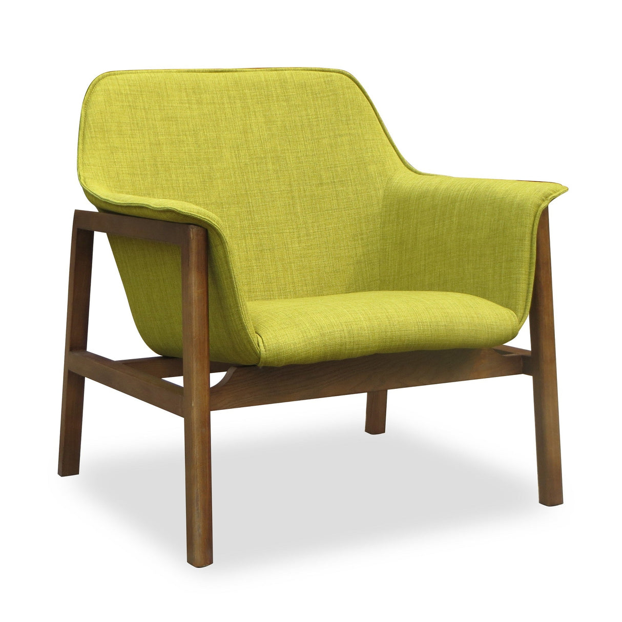 Miller Accent Chair in Green and Walnut (set of 2) by Manhattan Comfort at Eve Furniture