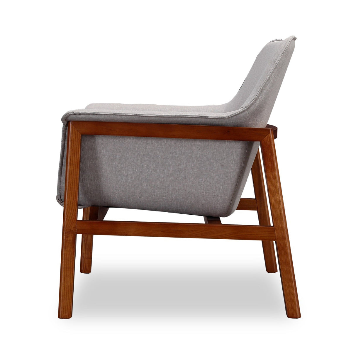 Miller Accent Chair in Grey and Walnut by Manhattan Comfort at Eve Furniture