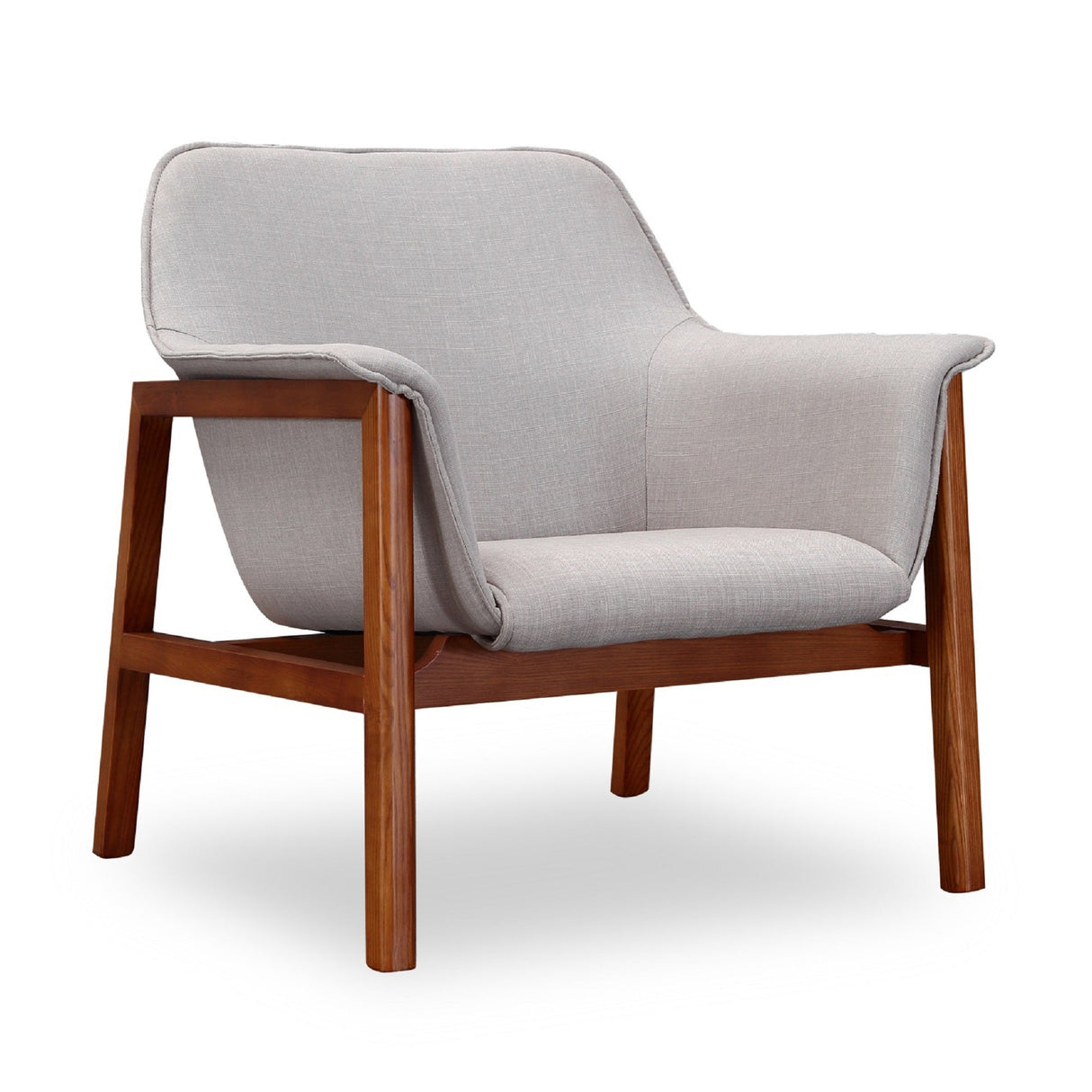Miller Accent Chair in Grey and Walnut (set of 2) by Manhattan Comfort at Eve Furniture