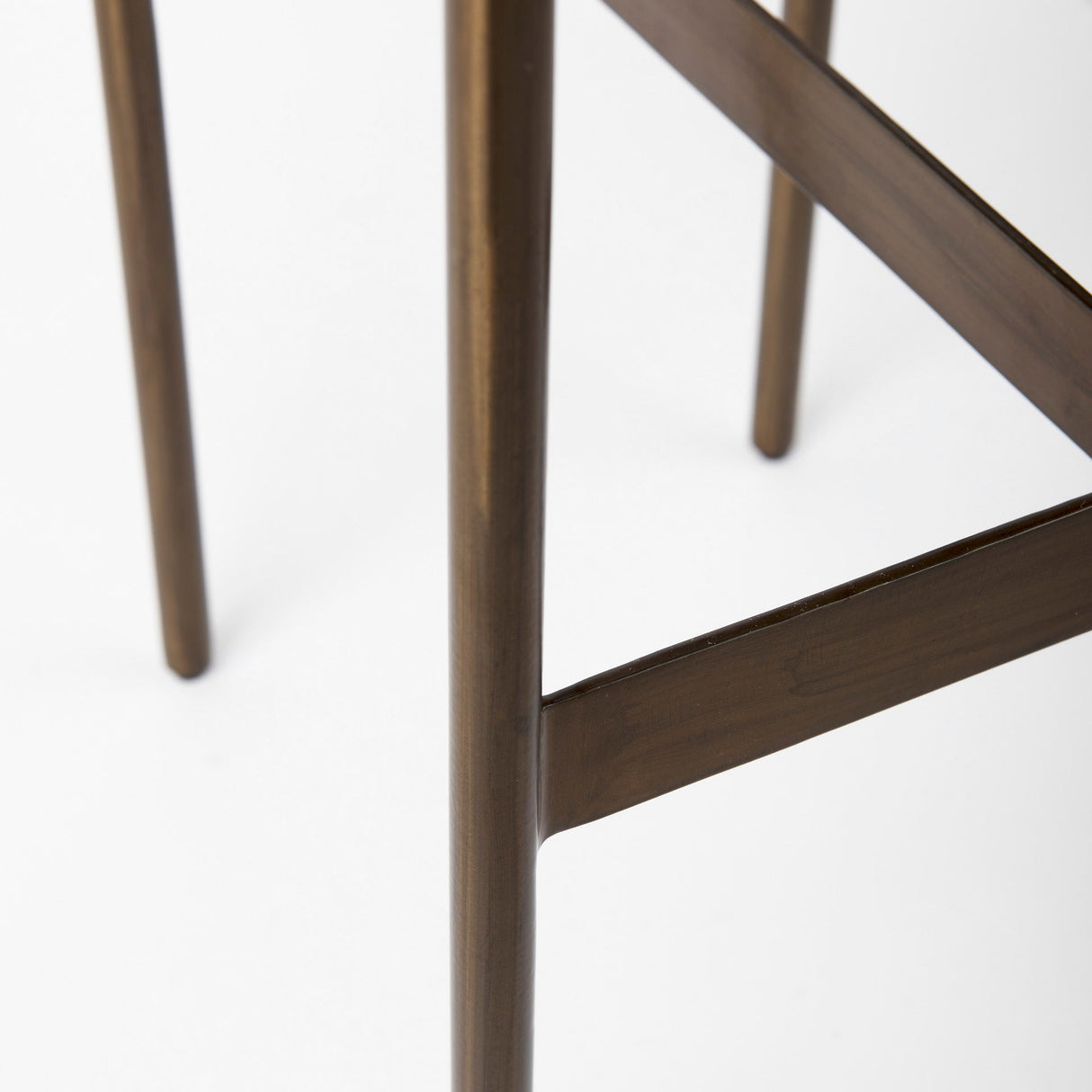 Millie Hair-on-hide Seat W/ Gold Frame Bar Stool by Mercana at Eve Furniture