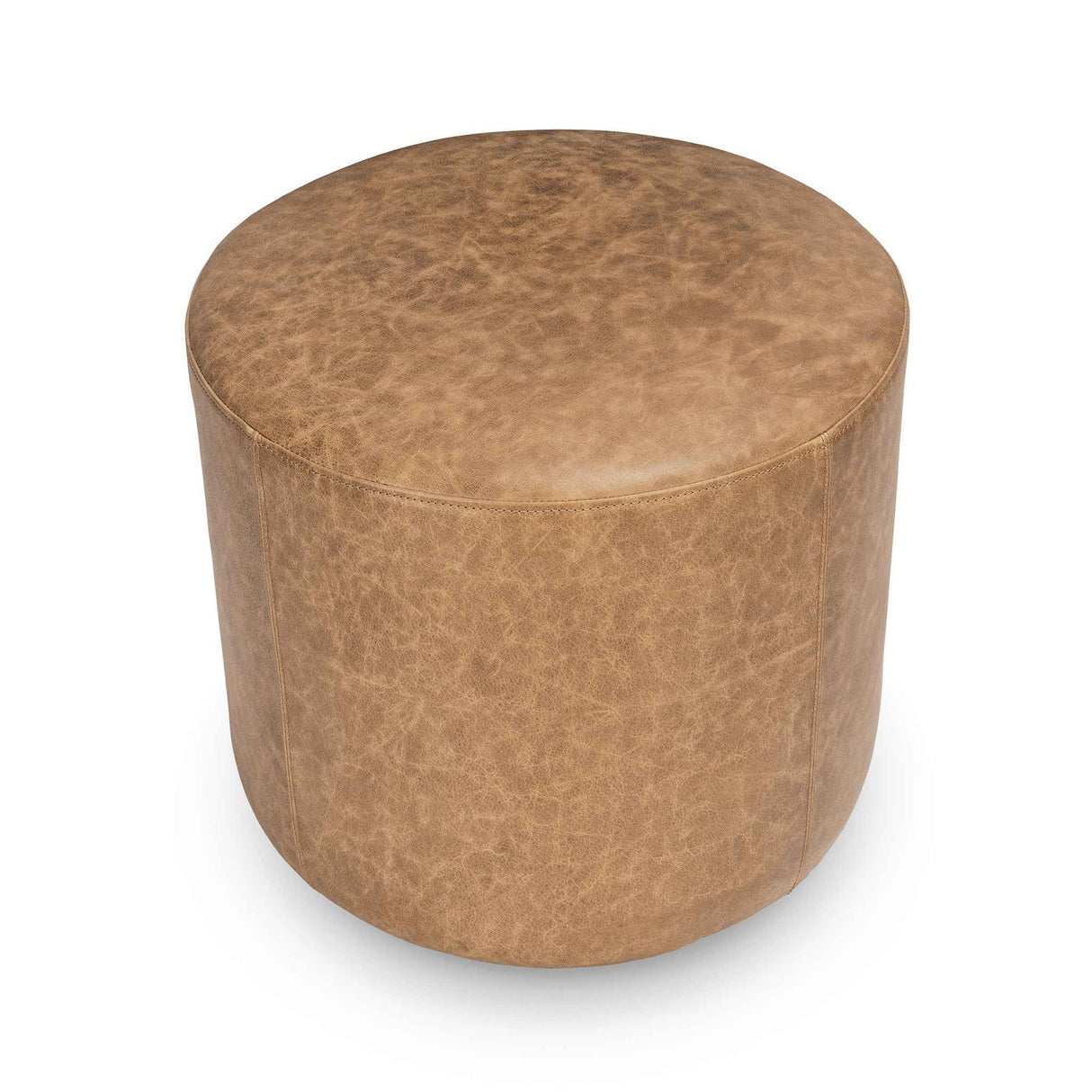 Millo Sedona Brown 18" Round Ottoman by Classic Home at Eve Furniture