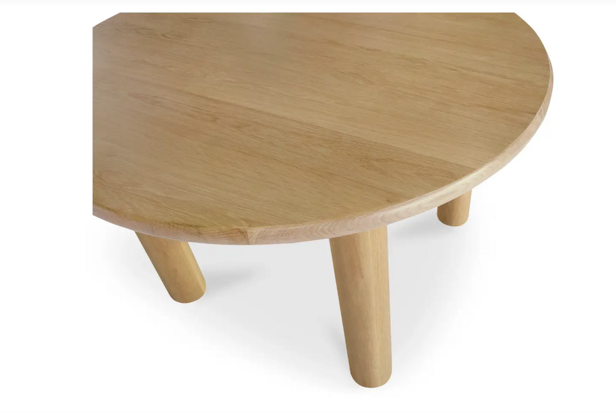 Milo Round Dining Table Oak by Moe's Home at Eve Furniture