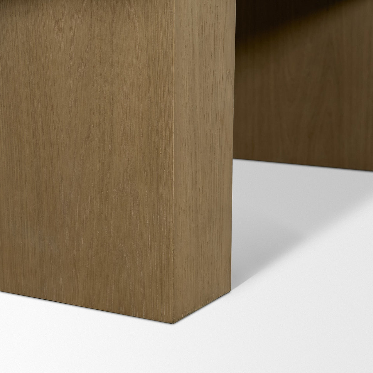 Milos Pink Marble Top w/ Light Brown Oak Wood Coffee Table by Mercana at Eve Furniture
