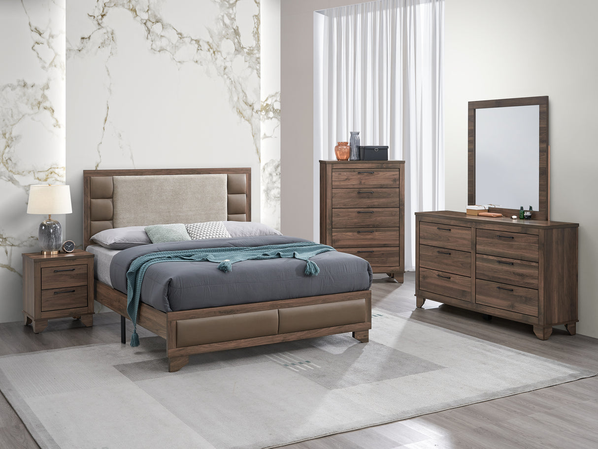 Mily Walnut Bedroom Set by New Era Innovations at Eve Furniture