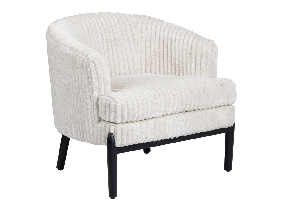 Mily White/Black Accent Chair by Crestview at Eve Furniture