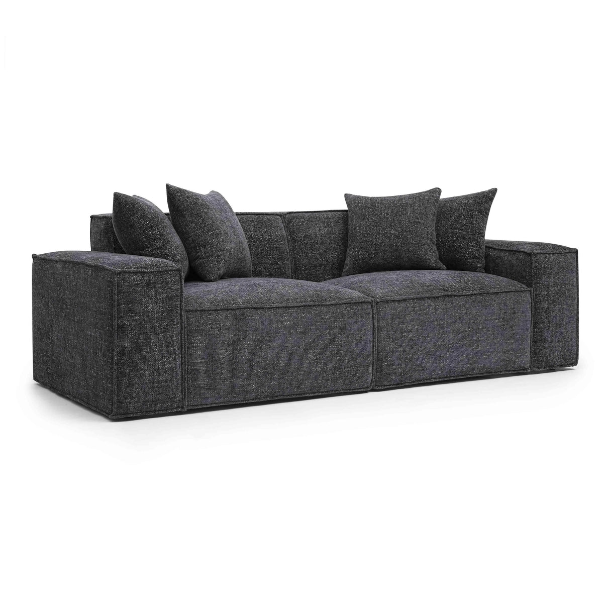 Mindy 84" Chenille Basketweave Modular Loveseat by TOV Furniture at Eve Furniture