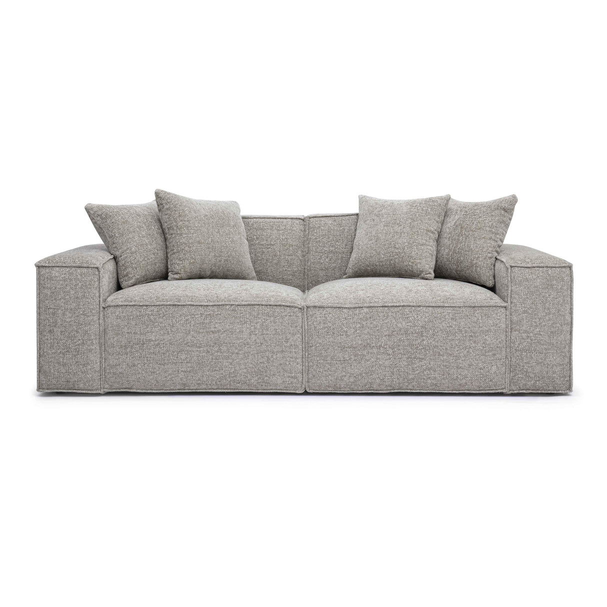 Mindy Chenille Basketweave Modular Loveseat by TOV Furniture at Eve Furniture
