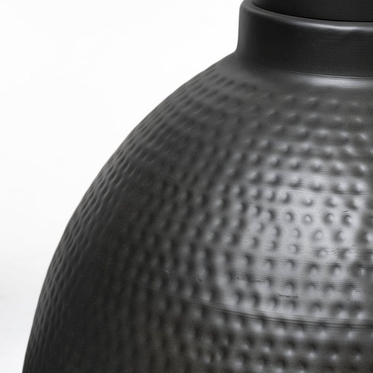 Minerva 19x22 Metallic Gray Hammered Detail Pendant Light by Mercana at Eve Furniture