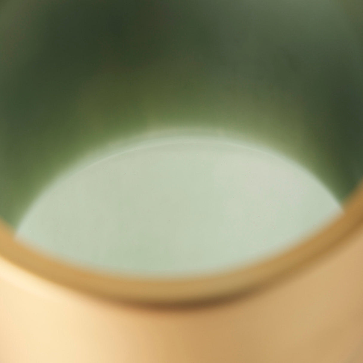 Minty Green Glass Vase W/Matte Gold Metal Neck Cuff by Mercana at Eve Furniture