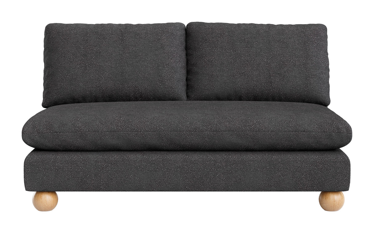 Minze Black Loveseat by Zuomod at Eve Furniture