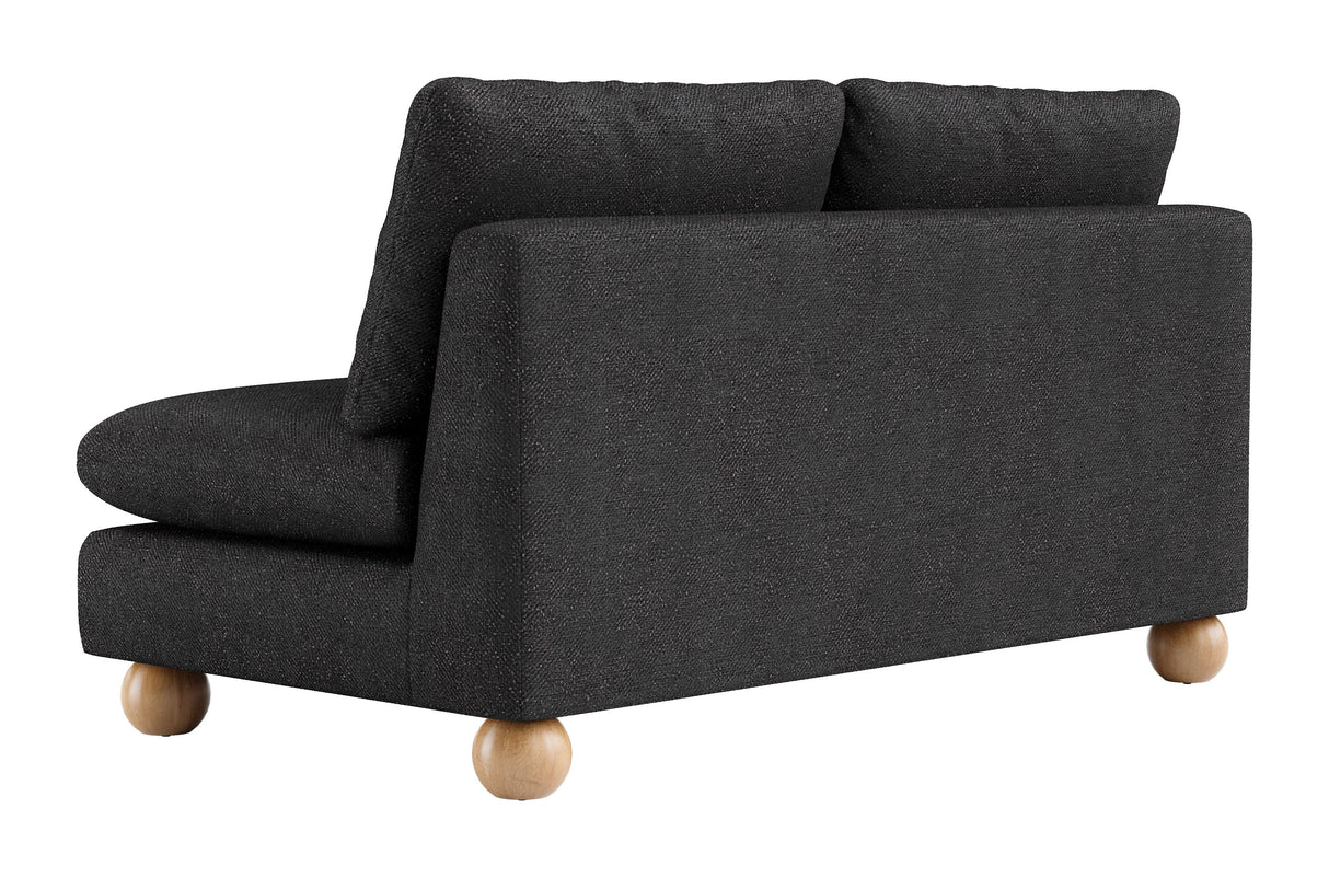 Minze Black Loveseat by Zuomod at Eve Furniture