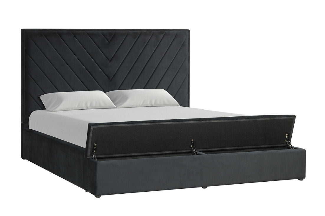 Mio Black King Platform Bed by New Era Innovations at Eve Furniture