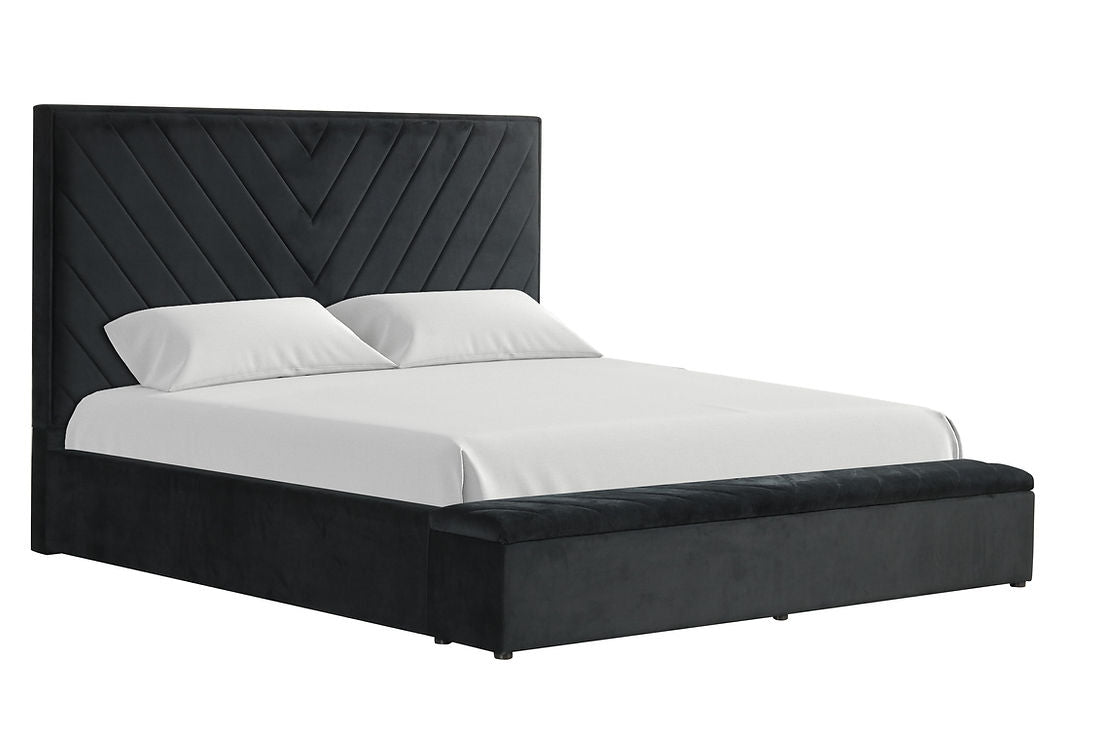 Mio Black King Platform Bed by New Era Innovations at Eve Furniture