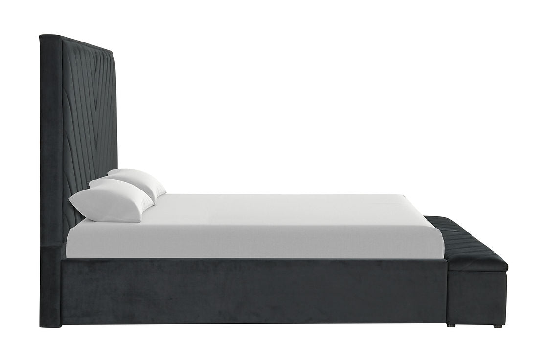 Mio Black King Platform Bed by New Era Innovations at Eve Furniture