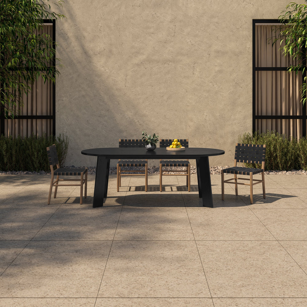 Mira Black Outdoor Dining Chair by MOES at Eve Furniture