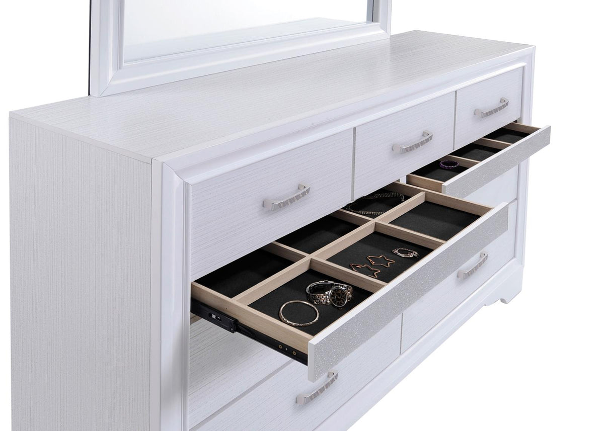 Miranda White 4-Piece California King Platform Storage Bedroom Set by Coaster at Eve Furniture