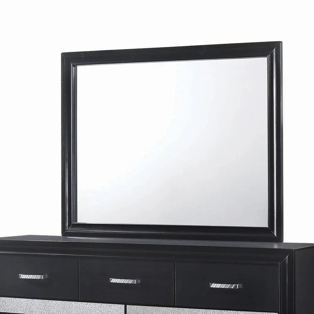Miranda Black Rectangular Mirror by Coaster at Eve Furniture