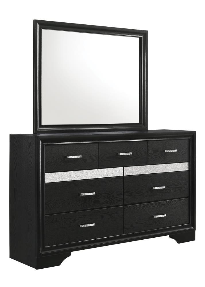 Miranda Black Rectangular Mirror by Coaster at Eve Furniture