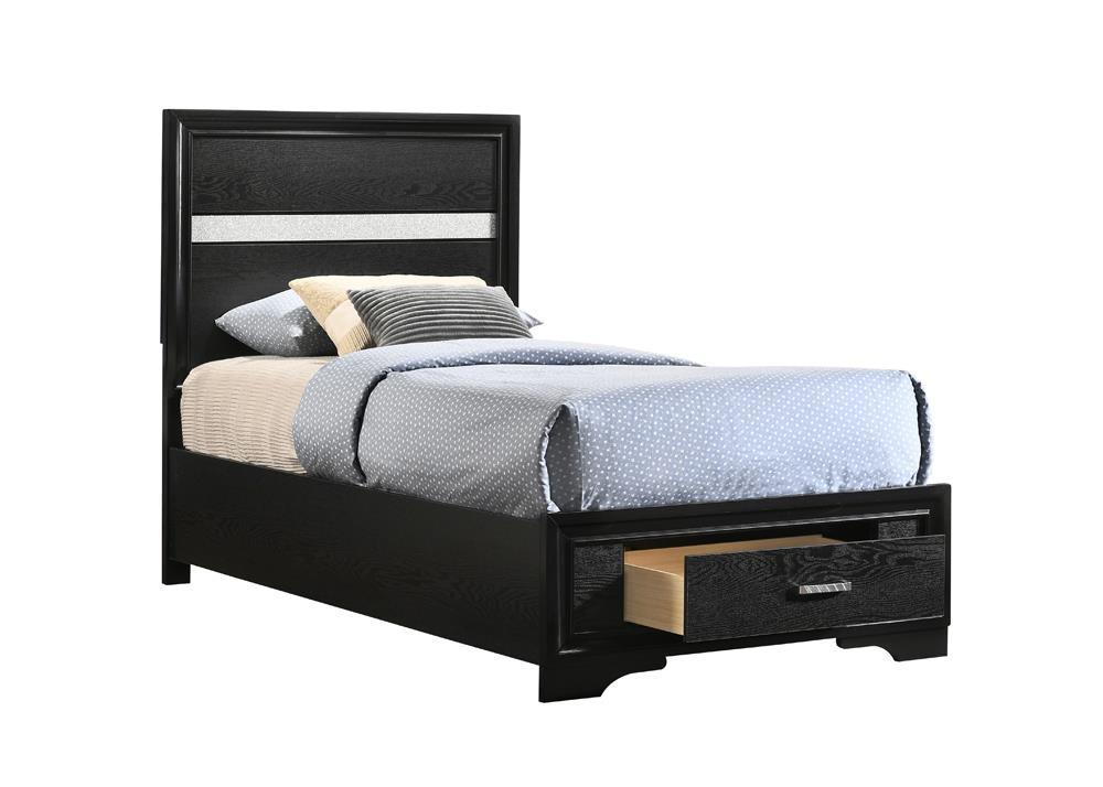 Miranda Black Twin Storage Bed by Coaster at Eve Furniture