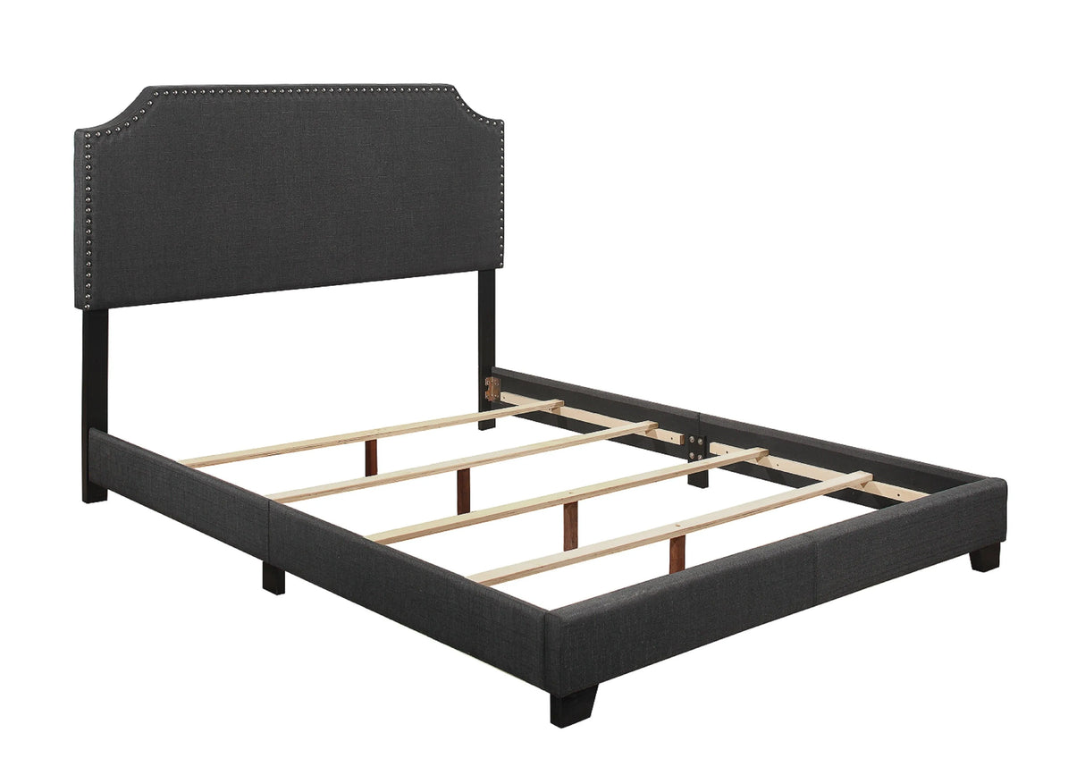 Miranda Dark Gray Full Upholstered Bed by Homelegance at Eve Furniture