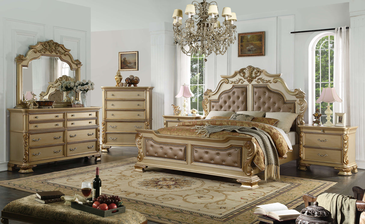 Miranda Gold Bedroom Set by Cosmos Furniture at Eve Furniture