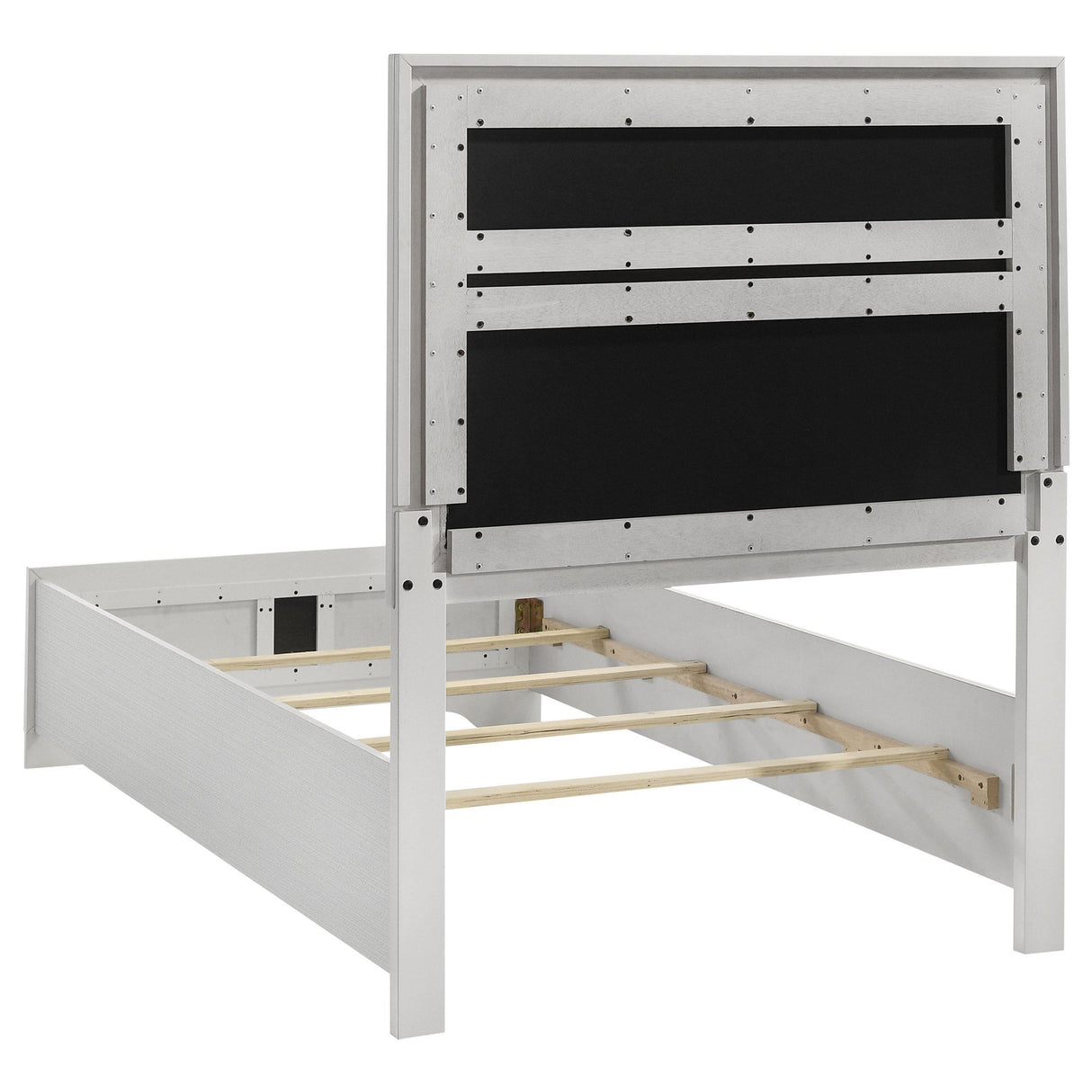 Miranda White 55-inch Upholstered Twin Panel Bed by Coaster at Eve Furniture