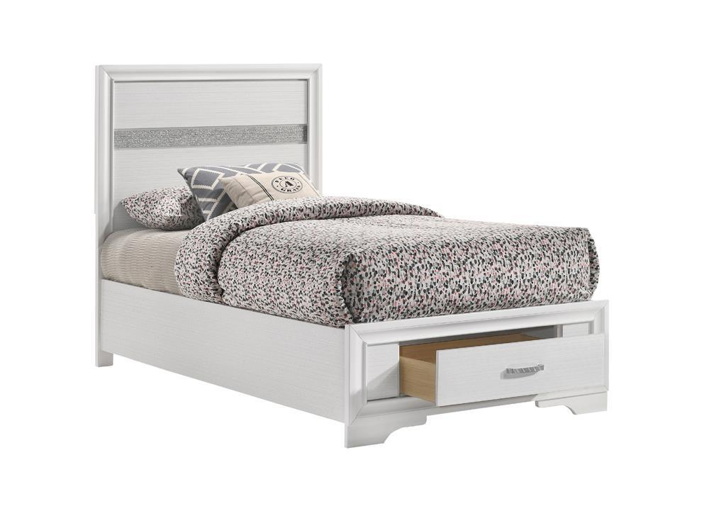 Miranda White Twin Storage Bed by Coaster at Eve Furniture