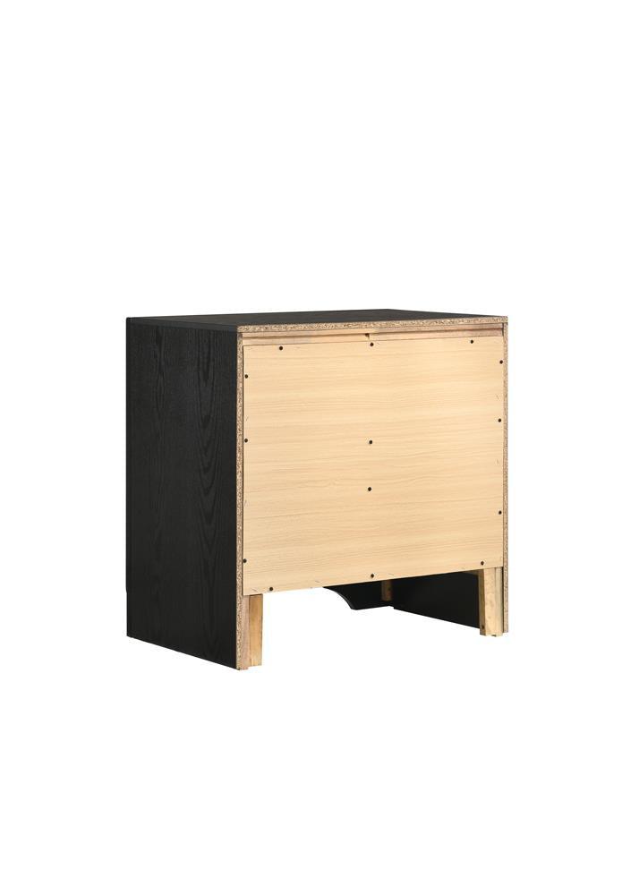 Miranda Black 2-Drawer Nightstand Tray by Coaster at Eve Furniture