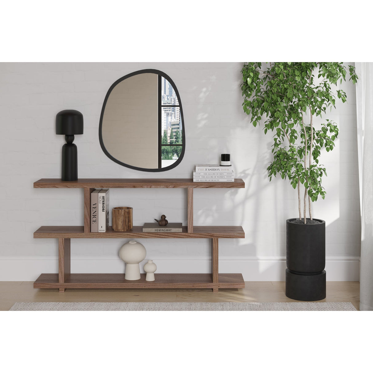 Miri Brown Small Shelf by Moe's Home at Eve Furniture