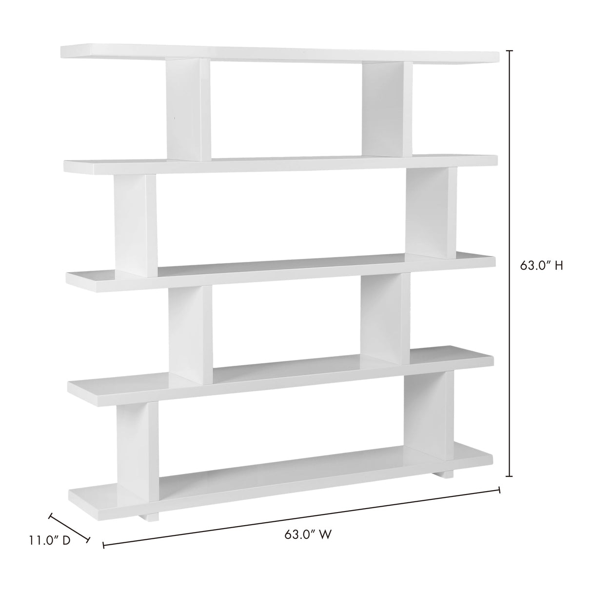 Miri White Large Shelf by Moe's Home at Eve Furniture