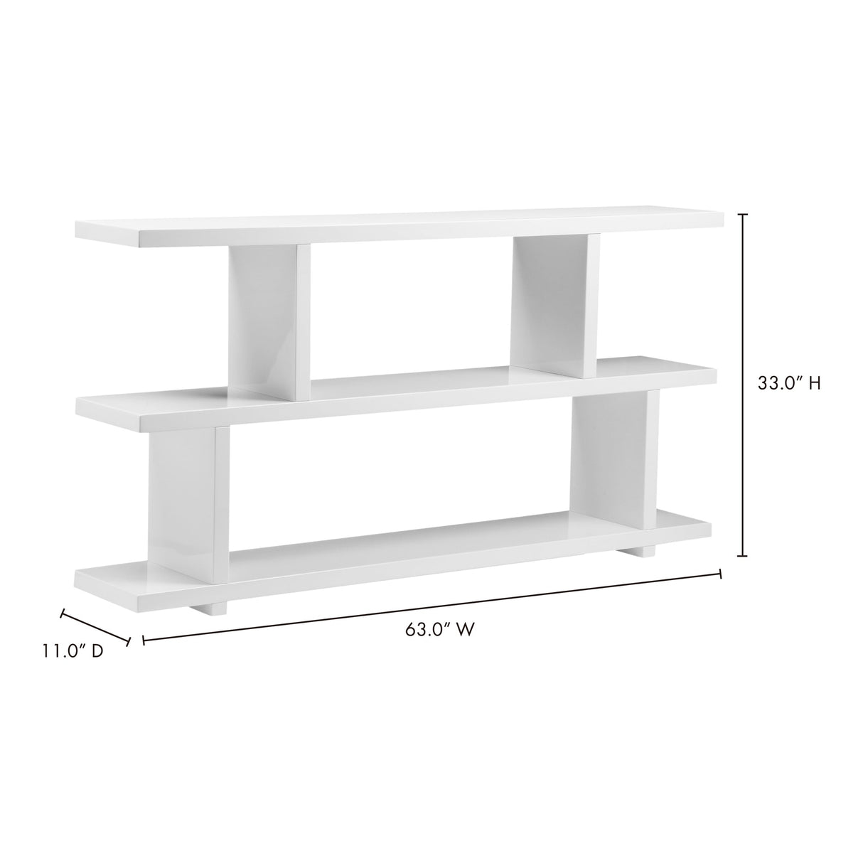 Miri White Small Shelf by Moe's Home at Eve Furniture
