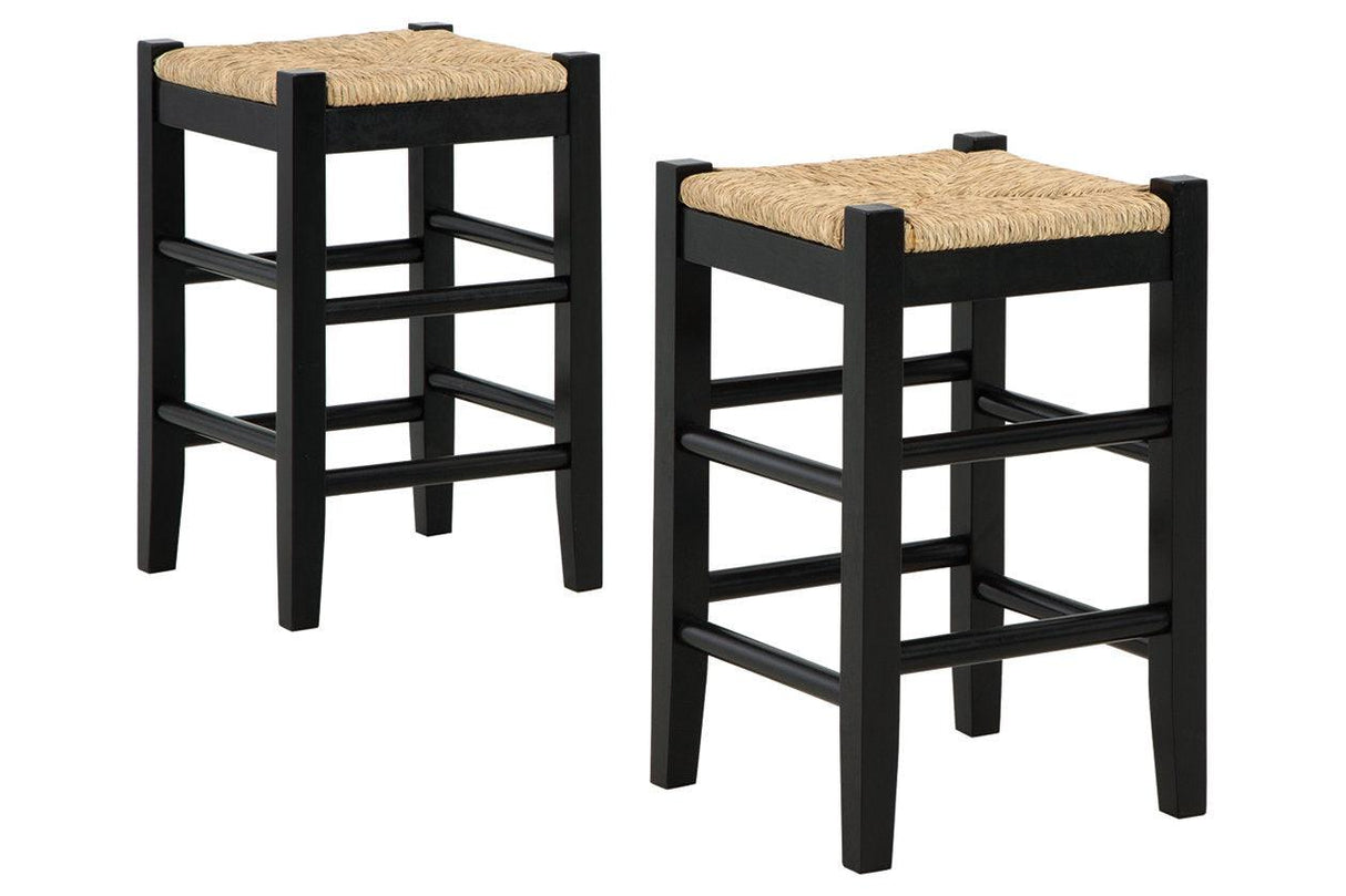 Mirimyn Black Counter Height Barstool, Set of 2 by Ashley at Eve Furniture
